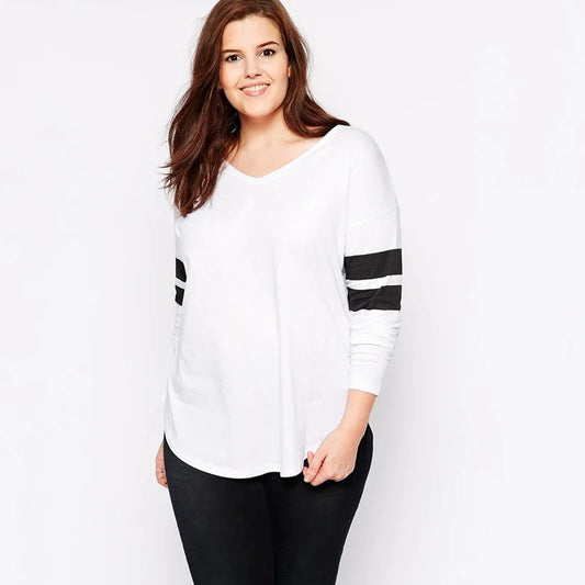 Black and white long sleeve women's t-shirt ITEM RPSSSSLS01